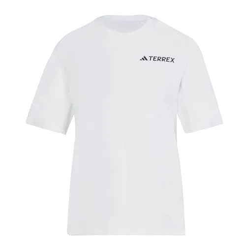 adidas Terrex Women's Multi ClimaCool T-Shirt - Funktionsshirt Gr XS - Funktionsshirt für Damen mit Stretch und feschem Frontprint, ideal für Wanderungen. Hergestellt aus 71% Polyester und 29% Elasthan - perfekt für aktive Tage in der Natur!