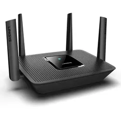 Linksys MR8300 Tri-Band Mesh-WiFi 5-Router - Hochgeschwindigkeits-WLAN für mehr als 20 Geräte - Router mit Tri-Band Mesh-Technologie für bis zu 2,2 Gbit/s, ideal für große Haushalte. Genießen Sie schnelles Internet ohne Funklöcher und einfache Kontrolle über die Linksys App.