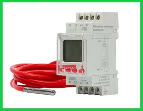 Temperaturregler Digital Temperaturschalter Thermostat Hutschiene -25 +130 16A