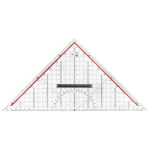 M+R Geodreieck 723320100, 32 cm Hypotenuse, Acrylglas, mit abnehmbarem Griff