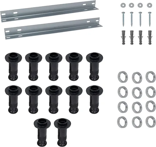 Schulte Duschwanne Duschwannenfüße Montage-Set Ecke für DWM-Tec Duschwanne, 14-tlg., individuelle Höhenverstellbarkeit 76 - 126 mm