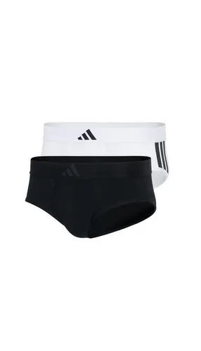 adidas Herren Slip 2er Pack - Active Flex Cotton 3 Stripes Unterwäsche - Herren-Slips 2er Pack mit Active Flex Cotton für optimalen Tragekomfort und Bewegungsfreiheit.