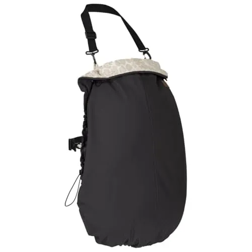 oppediz Softshell Tragecover - Universalcover für Babytrage und Tragetuch (Grau/Leo) - Wasser- und windabweisendes Softshell-Material mit weicher Innenseite für optimale Wärme. Universell einsetzbar für Babytragen und Tragetücher, flexibel anpassbar und mit praktischem Befestigungssystem.