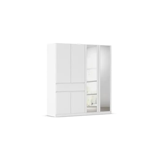 rauch Kleiderschrank Tübingen mit Spiegel - Kleiderschrank mit praktischen Spiegelelementen, grifflosem Design und Push-to-open-Funktion für bequemes Öffnen. Ideal für stilvolle Schlafzimmer.