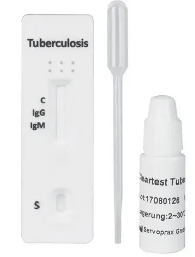 CLEARTEST Tuberkulose Immunoassay-Schnelltest 5-tlg. - Schnelle Auswertung in 10 Minuten - Bodentest für Tuberkulose, schneller Nachweis von Mycobacterium Tuberculosis in nur 10 Minuten, einfache Anwendung und zuverlässige Ergebnisse.