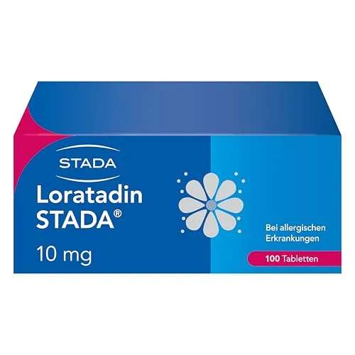 Loratadin STADA 10 mg, zur symptomatischen Behandlung allergischer Rhinitis (Heuschnupfen) und chronischer Nesselsucht, 100 Stk