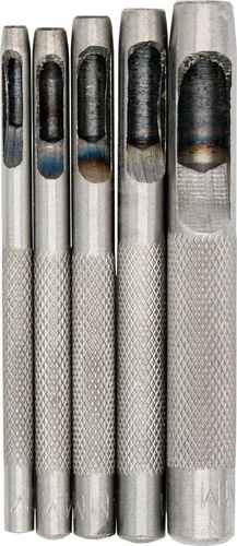 5-teilig Locheisensatz Lochpfeifen Lochstanzen Lochflöten Set 3 bis 8mm