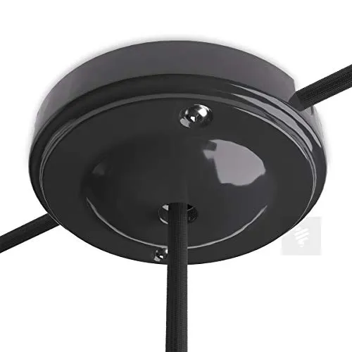 Lightstock Lampen Baldachin Porzellan New Modern, Schwarz Ø 10 cm