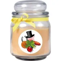 HS Candle Duftkerze & Bonbon Glas Viel Glück Gelb Vanille in gelb von HS Candle