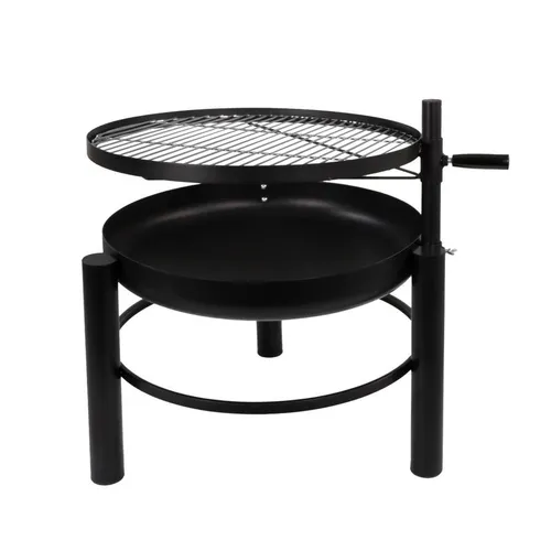 Feuerschale mit Grillrost – Höhenverstellbarer Schwenkgrill Ø60cm aus Stahl