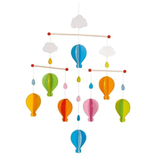 Produktbild Goki Mobile Heißluftballons Holz Babymobile Holzmobile Kindermobile  52877 NEU