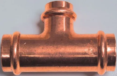 Cornat Press-T-Stück Kupfer, ø 28 mm - ø 22 mm Pressfittings