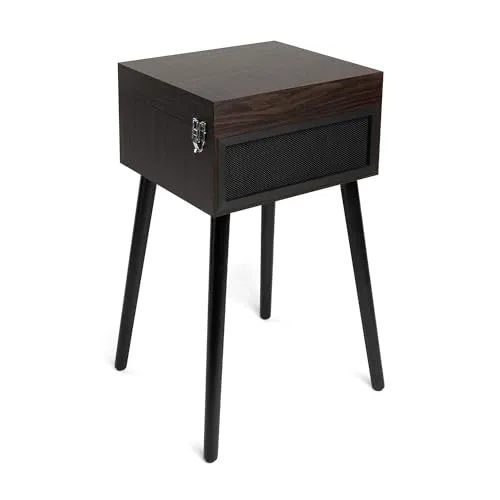 Produktbild Victrola Liberty – Bluetooth-Plattenspieler, 5-in-1 mit Vinyl Stream, FM-Radio, USB-Wiedergabe, integrierten Lautsprechern – als Stand- oder Tischgerät verwendbar (Espresso)