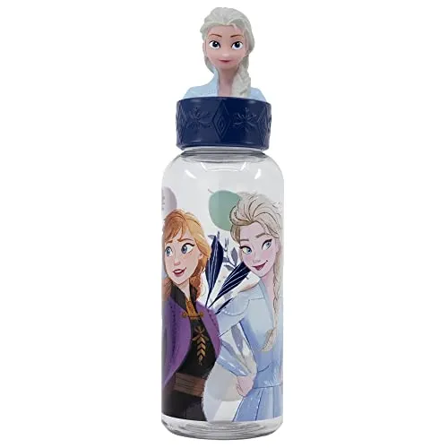 Stor 3D FIGURINE FLASCHE 560 ML FÜR KINDER | FROZEN TRUST THE JOURNEY