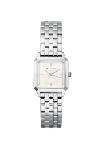 Boxelle Silber BWSSS-B02 - Armbanduhr mit minimalistischem Design, hochwertigem silberfarbenem Stahl und gut ablesbarem weißen Zifferblatt – ideal für jeden Anlass.