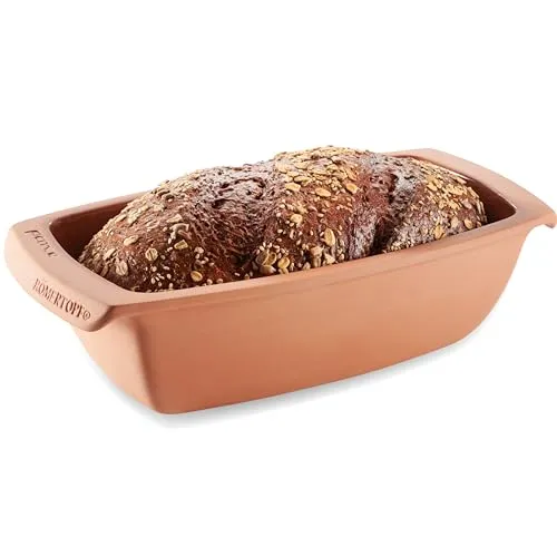 Römertopf Pane Kastenform aus Naturton, 31,5 x 16 x 9,5 cm