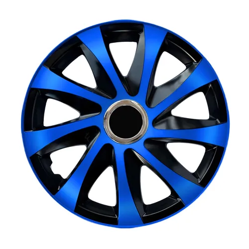 NRM Radkappen Drift Extra, 14 Zoll - 4er Set blau|schwarz - Radzierblenden für Stahlfelgen, stilvolles 4er Set in blau und schwarz, verleiht Ihrem Fahrzeug einen sportlichen Look.