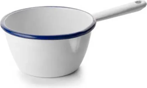 Emaille-Kochtopf mit Ausguss 12cm - konisch