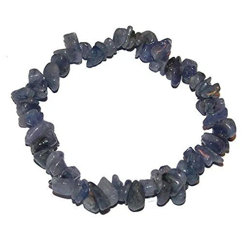 Iolith Splitter Armband man nennt ihn auch ugs. Wasser Saphir auf elastischem Band aufgezogen.(4055)