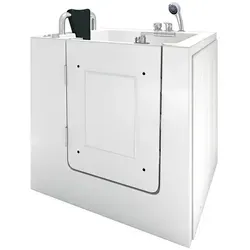 Sitzwanne Whirlpool Badewanne mit Tür S02WP-B-L 100x78cm