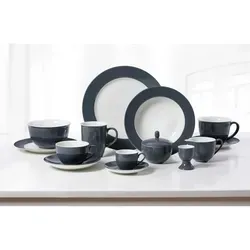 Ritzenhoff & Breker DOPPIO Müslischale 14 cm 6er Set - Anthrazit - Schalen & Schüsseln: 6er Set Müslischalen aus hochwertigem Porzellan, spülmaschinengeeignet und farbecht für ein stilvolles Frühstückserlebnis.
