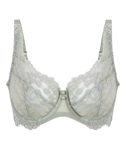 Hunkemöller Unwattierter Bügel-BH Daisy - Iceberg Green - 85C - Halbtransparenter, unwattierter Bügel-BH mit feiner Spitze. Perfekt für einen eleganten Look und hohen Tragekomfort. Kombinierbar mit weiteren Teilen für ein stilvolles Set.