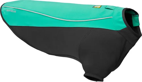 Ruffwear Cloud Chaser Jacket - Aurora Teal, Größe: XXS - Hundemantel aus wasserdichtem Softshell, schützt vor Kälte, Wind und Nässe. Fleece-Futter für Wärme und reflektierende Nähte für Sicherheit bei Dunkelheit.
