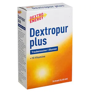 Dextropur plus Pulver - Fruchtgummis/Lakritze mit schnell verfügbaren Kohlenhydraten und 10 lebenswichtigen Vitaminen für mehr Energie und Konzentration, ideal für aktive Lebensstile.