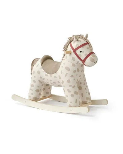Kids Concept Schaukelpferd Dotty Aiden - Schaukeltiere, geflecktes Schaukelpferd aus Baumwollstoff und Holz, fördert Gleichgewicht und motorische Fähigkeiten, ideal für Kinder ab 18 Monaten.