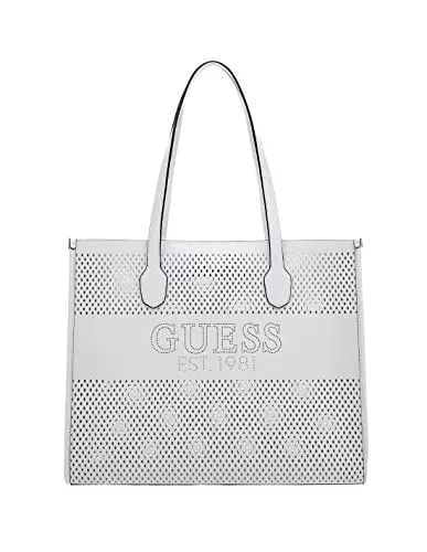 GUESS Katey Perf Tote White