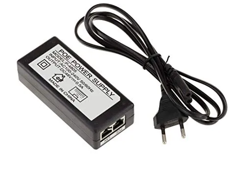 KALEA-INFORMATIQUE Externes POE-Netzteil Power Over Ethernet 220V zu 48V 0.5A. Einspeisung + auf Adern 4 und 5 und
