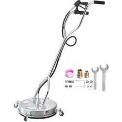 VEVOR Hochdruckreiniger 465mm Oberflächenreiniger - Hochdruckreiniger mit 4000 PSI für effiziente Reinigung, ausgestattet mit Edelstahl-Reinigungsscheibe und Doppeldüsen-Design für mühelose Anwendung auf verschiedenen Oberflächen.