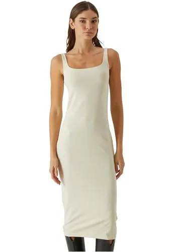 Urban Classics Damen Kleid - Basic Long Cotton Jersey Dress - Kleider für Damen: Ärmelloses Maxi Kleid aus Baumwolljersey für hohen Tragekomfort und vielseitige Kombinationsmöglichkeiten – ideal für jeden Anlass.