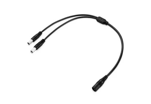 conecto Niedervolt Y-Kabel (DC-Hohlbuchse auf 2x Hohlstecker), 5,5x2,1mm, 40 Stromkabel