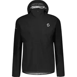 SCOTT Herren Regenjacke Explorair Light Dryo 2,5L - Schwarz - XXL - Leichte und packbare Regenjacke für Herren mit 20.000 mm Wassersäule. Atmungsaktiv und ideal für Outdoor-Abenteuer. Mit praktischen Taschen und reflektierenden Details für mehr Sicherheit.