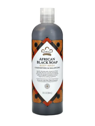 Nubian Heritage, African Black Soap, afrikanische schwarze Seife, 384 ml