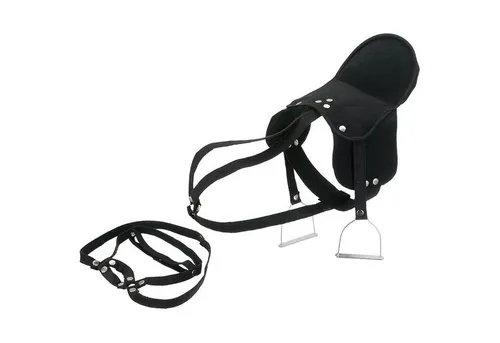 Happy People Kuscheltier 58465 Sattel mit Steigbügel Schwarz