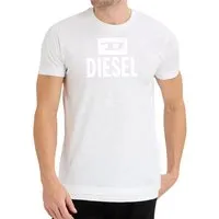 Weißes Diesel T-Shirt mit Monotone-Logo von Diesel