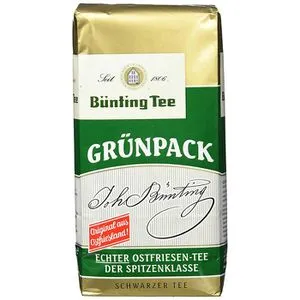 Bünting Tee Grünpack 500g Beutel - Loser Tee mit aromatischem Geschmack, ideal für Teeliebhaber, die Qualität und Genuss schätzen.