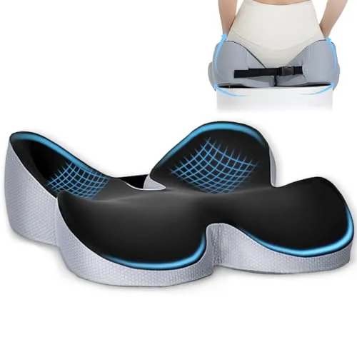 GRIRDDIV Sitzkissen aus Memory-Schaum, Ergonomisches Sitzkissen Bürostuhl, Autositze, Rollstuhl, Gamingstuhl, Komfortabel Sitzkissens Stuhl, Stress Abbauen Stuhlkissen Sitzpolster für Auto Büro