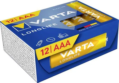 Varta Longlife AAA Cube Pack12 Micro (AAA)-Batterie Alkali-Mangan 1.5V 12St.
