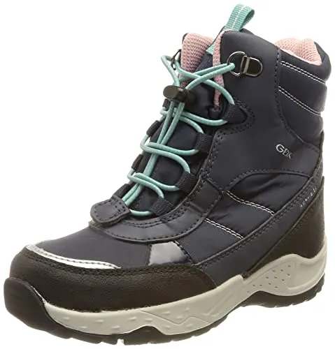 GEOX J SENTIERO GIRL B AB Blau - Atmungsaktive Stiefeletten für Mädchen - Wanderschuhe mit RESPIRA™ Technologie für ein angenehmes Fußklima. Langlebig, modern und bequem – ideal für aktive Kinder.