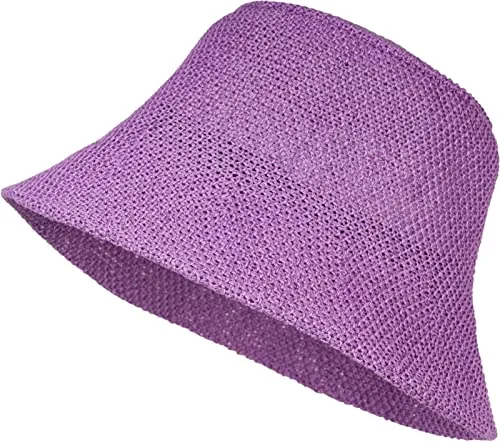 styleBREAKER Damen Papierstroh Sonnenhut | Faltbarer Fischerhut für den Sommer - Sonnenhut für Damen im Bucket Hat Look, leicht und faltbar. Ideal für Strand und Outdoor-Aktivitäten mit breiter Krempe für optimalen Sonnenschutz.