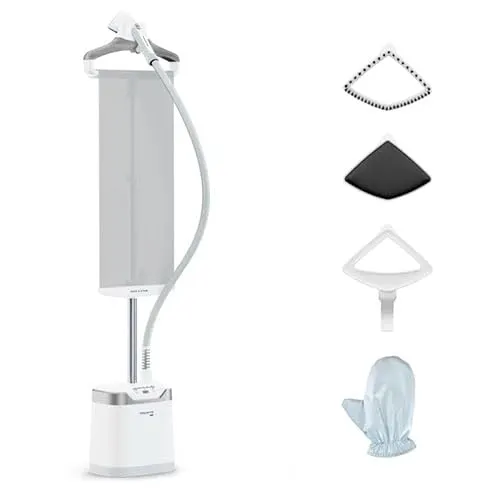 Rowenta Pro Style Care Dampfbürste IS8470 - Hochleistungs-Dampfbürste mit 2000 W und 42 g/min Dampfleistung für schnelles vertikales Bügeln. Ideal für alle Stoffe, reinigt, desinfiziert und entfernt Falten in nur 45 Sekunden.