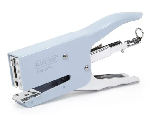 RAPESCO Heftzange Porpoise, hellblau - Hefter mit robuster Metallkonstruktion und ergonomischem Griff, ideal für das Heften von bis zu 45 Blatt Papier.