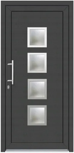 Produktbild Panto Kunststoff-Haustür K025 100 x 200 cm DIN R innen weiß/außen anthrazit