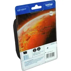 brother LC-1100HYBK schwarz Druckerpatronen, 2er-Set - Originalpatronen für bis zu 1800 Seiten, garantierte Top-Qualität für klare Ausdrucke