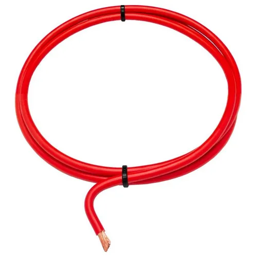 1m FLY Fahrzeugleitung Rot 10mm² rund Kabel Litze KFZ Stromkabel