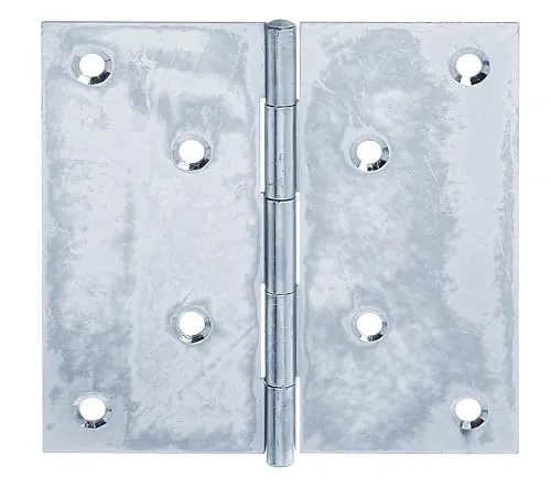 Alberts 823641 Scharnier | quadratisch | galvanisch blau verzinkt | 100 x 100 mm | 10er Set, Silber