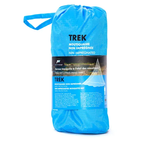 Pharmavoyage Moskitonetz Trek - Pyramidenform für 1 Person - Robustes Moskitozelt in Weiß, ideal für Outdoor-Aktivitäten und zuverlässigen Insektenschutz beim Camping.